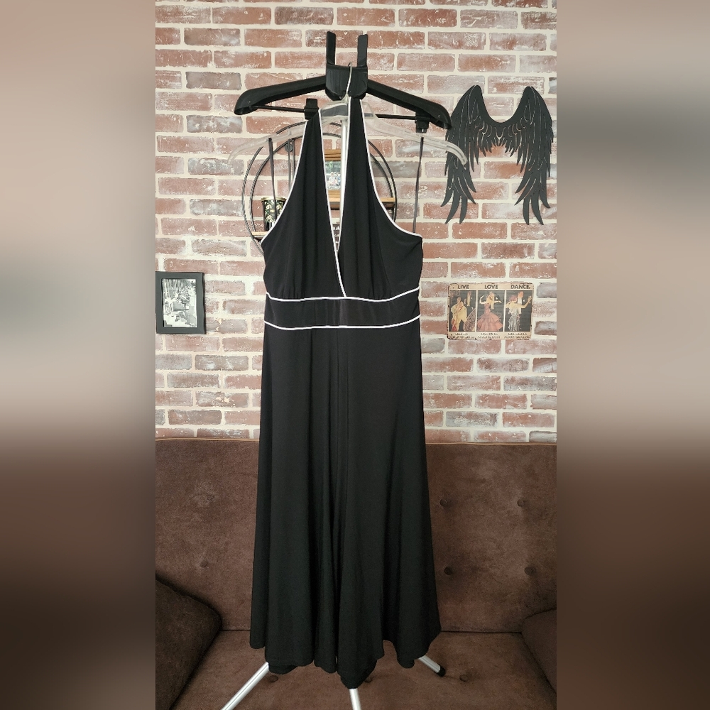 American Living Black Dress with White Accents